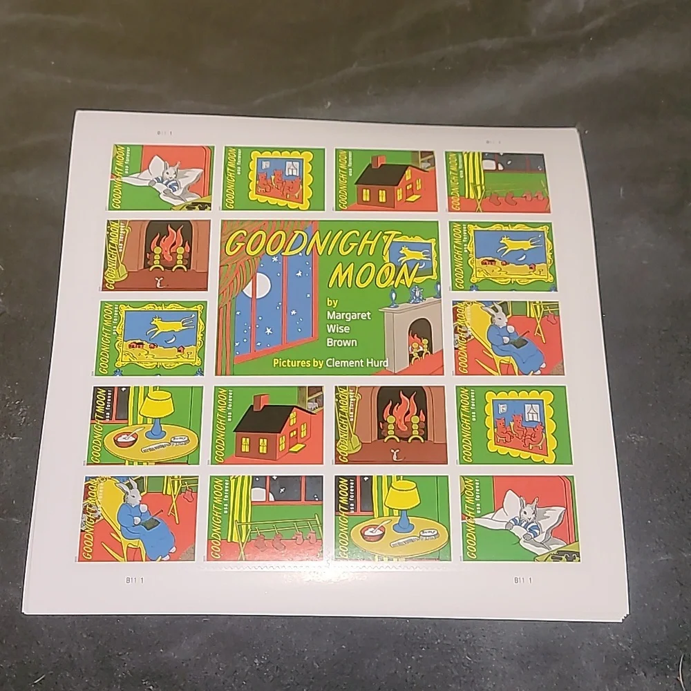 80 Goodnight Moon USPS Children's Book Margaret Wise Brown Rabbit Forever Stamps